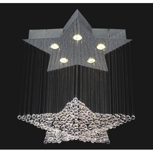 Corpi Celeste Chrome Five-Light Star Pendant