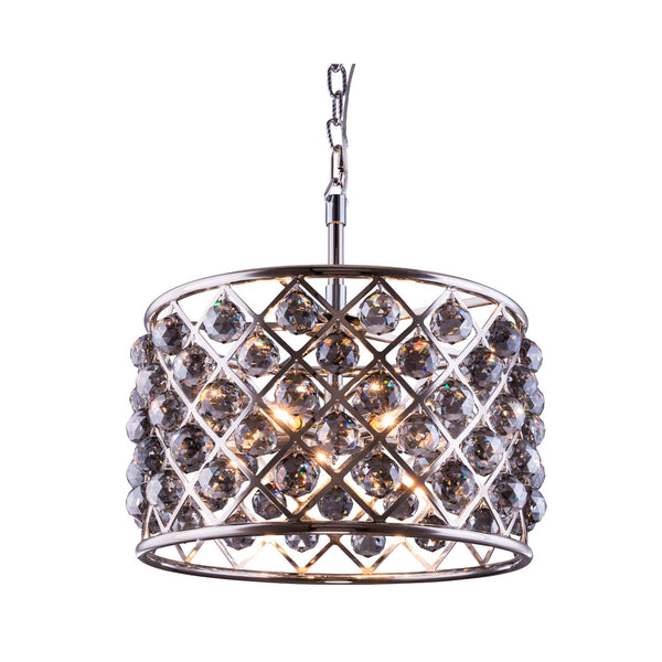 Madison Polished Nickel Six-Light Pendant with Royal Cut Silver Shade Crystals