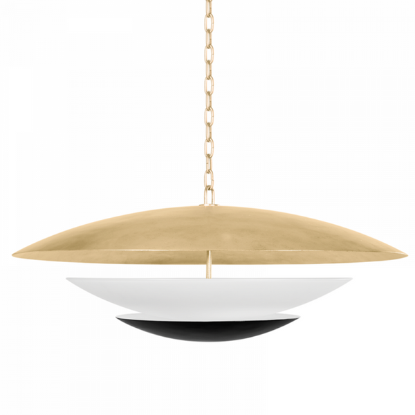 Pendant, 6-Light, Black, Gold, 36"Dia (413-36-VGL/SBK 93H7)