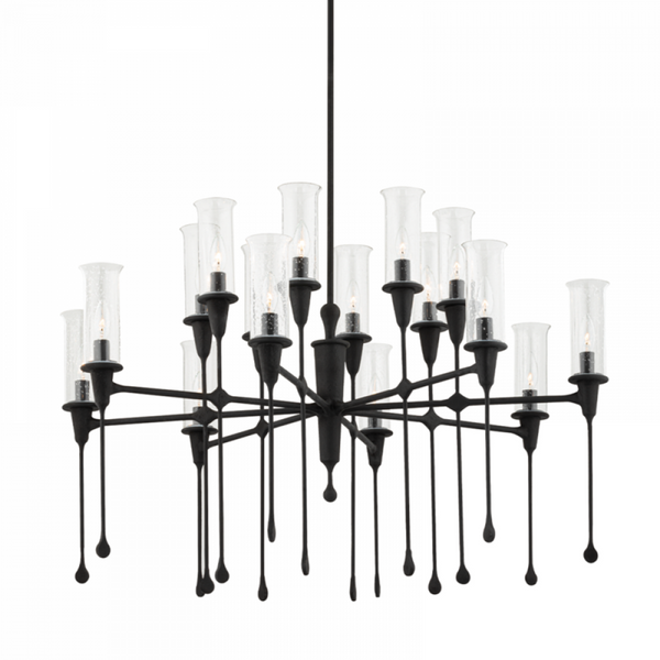 Chandelier, 16-Light, Black Iron, 41.25"W (4142-Bi A8L5U)