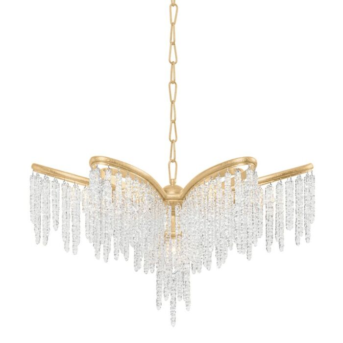 Pandora 5-Light Chandelier in Gold Leaf