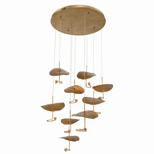 Lagatto 9-Light LED Chandelier in Bronze