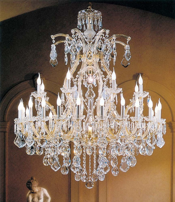 30 Lights Maria Theresa crystal chandelier dressed with clear crystals