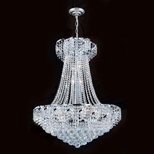 Dark Bronze 16-Inch Six-Light Chandelier with Royal Cut Crystal