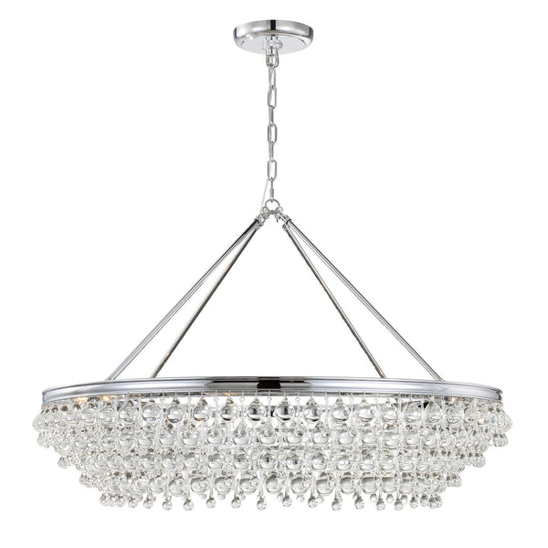 Group Calypso Polished Chrome 40-Inch Eight-Light Pendant