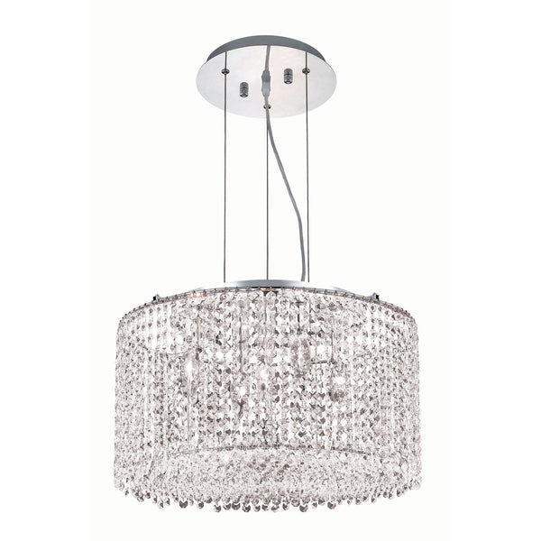 Moda Chrome Five-Light Pendant with Royal Cut Crystal