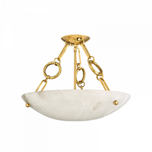 Semi Flush Mount, 4-Light, Brass, 18"Dia (420-04-VB 9.40E+04)