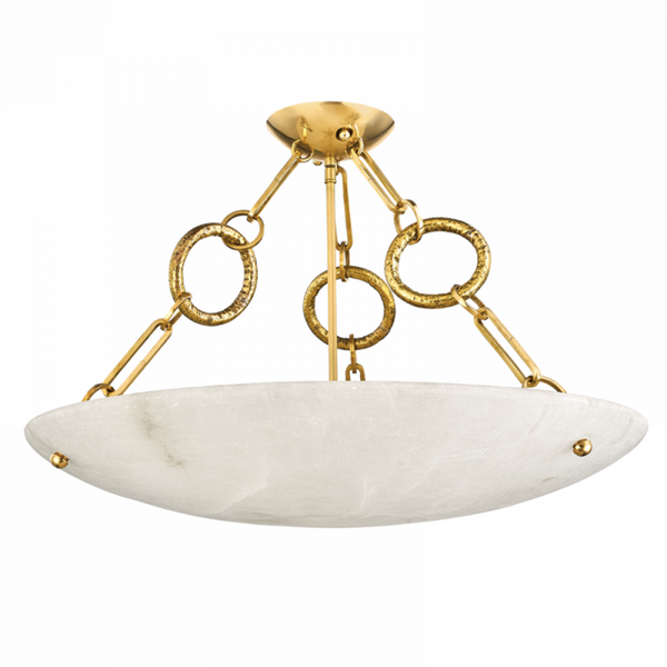 Semi Flush Mount, 6-Light, Brass, 26"Dia (420-06-VB 9.40E+05)