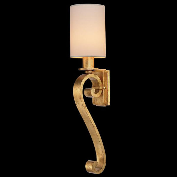 Wall Sconce, 1-Light, Dore Gold, Hand-Tailored Shade, 36"H (420550ST 69QQ)