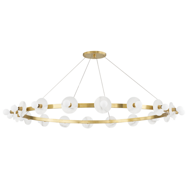 Chandelier, 18-Light, Aged Brass, 58"W (4258-AGB A8G9E)