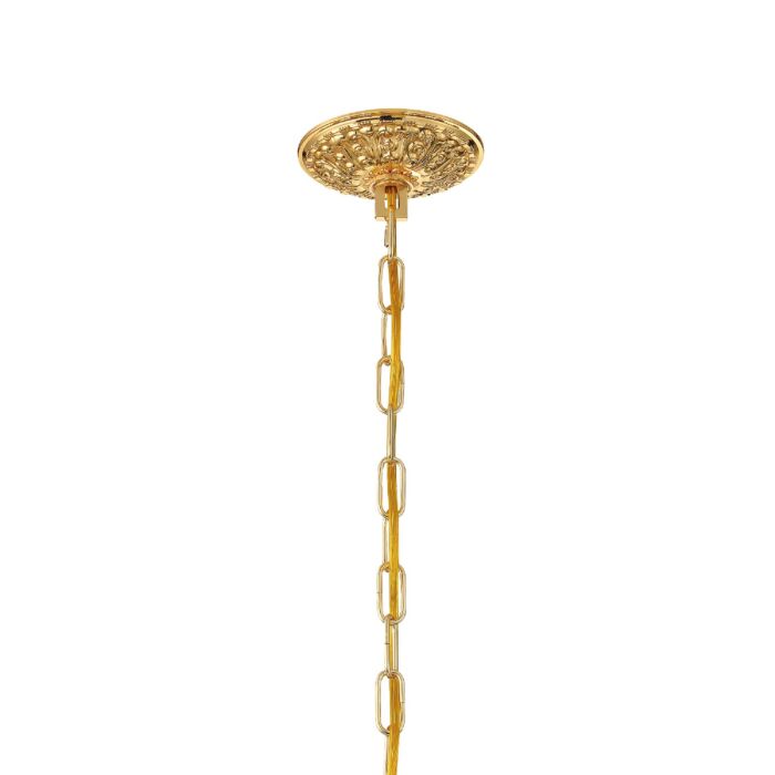 Traditional Crystal 5-Light Chandelier in Polished Brass