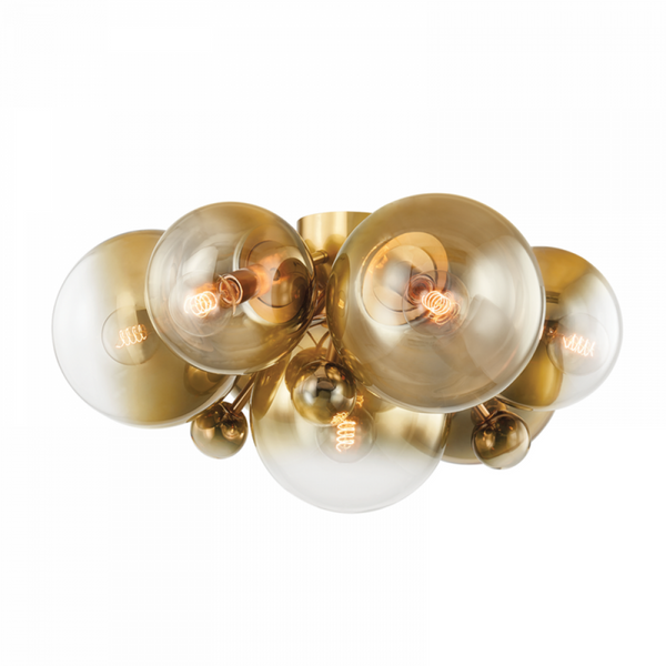 Flush Mount, 7-Light, Brass, 27.75"Dia (427-07-VPB 94EK)