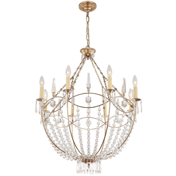 Group Waverly Distressed Twilight Eight-Light Chandelier