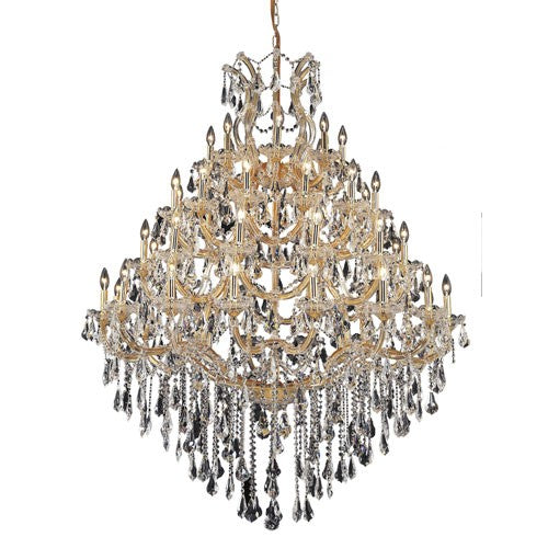 Maria Theresa Gold Forty-Nine Light 46-Inch Chandelier with Royal Cut Clear Crystal