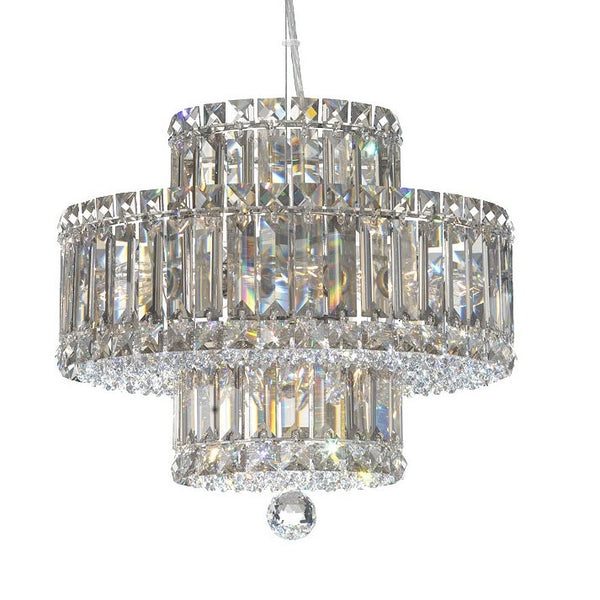 Contemporary Crystal Chandelier in polished chrome finish