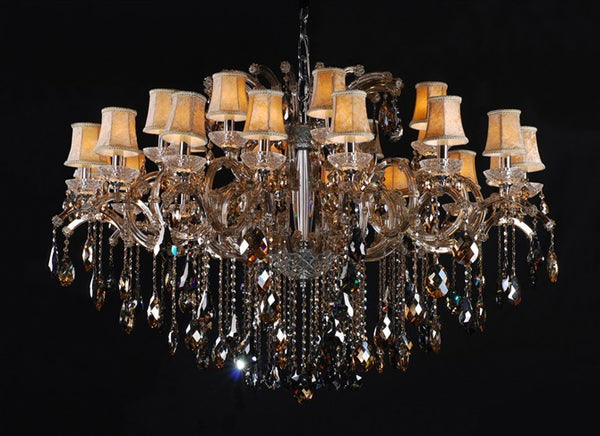 traditional crystal Chandelier in cognac color