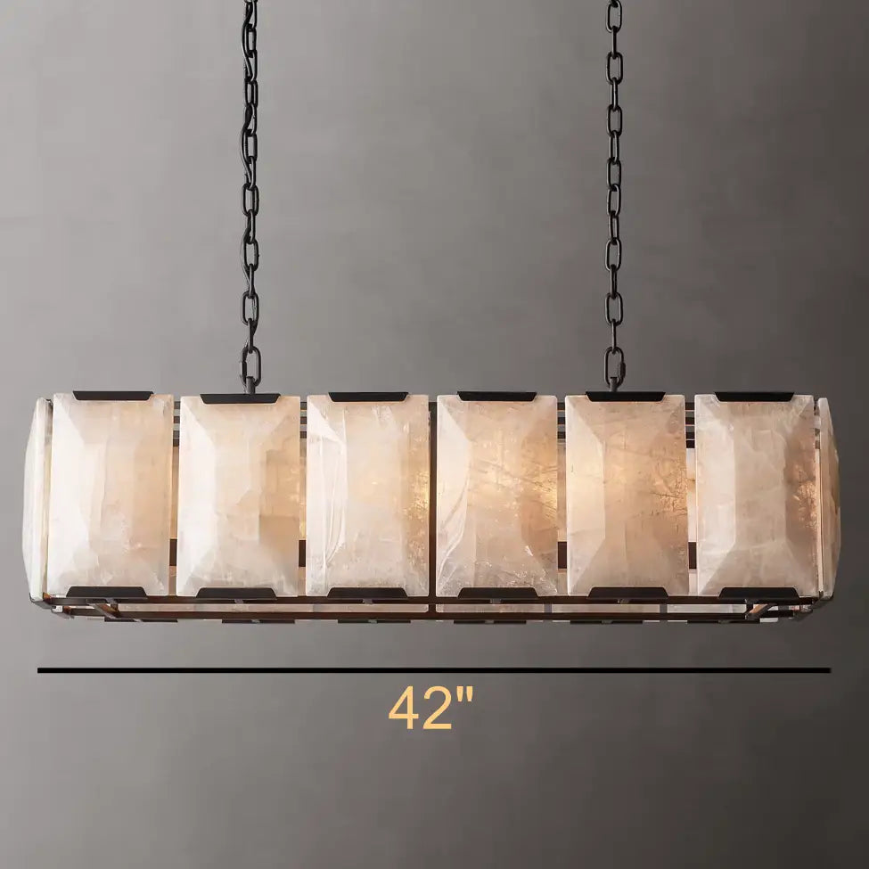 Villano Calcite Rectangular Chandelier