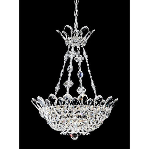 Silver Eight-Light Crystal Swarovski Elements Pendant Light, 19W x 23H x 19D