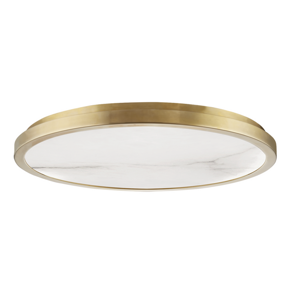 Flush Mount, LED, Antique Brass, 24"W (4324-AGB A8G9R)