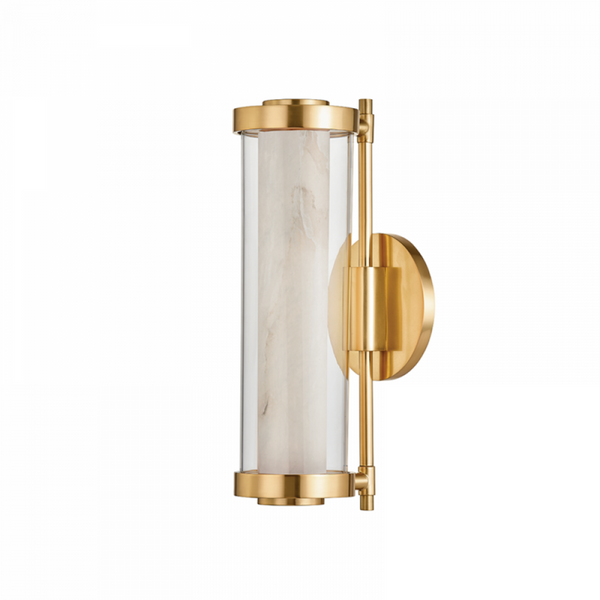 Wall Sconce, 1-Light, LED, Brass, 14.25"H (433-14-VB 94F2)