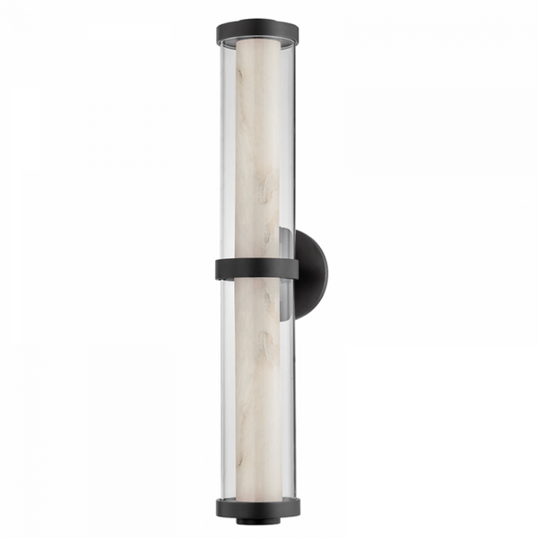 Wall Sconce, 1-Light, LED, Black, Brass, 26.5"H (433-27-BBR 94F3)