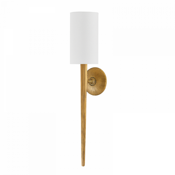 Wall Sconce, 1-Light, Brass, 25.25"H (438-26-VB 94FG)