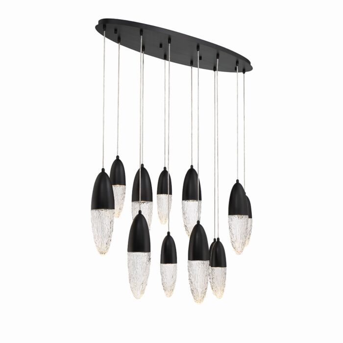 Ecrou 12-Light Chandelier in Black