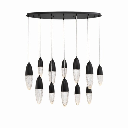 Ecrou 12-Light Chandelier in Black