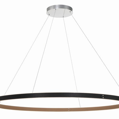 Verdura 1-Light LED Chandelier in Black With Brown