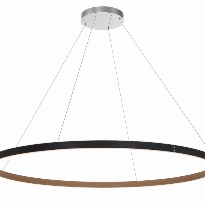 Verdura 1-Light LED Chandelier in Black With Brown