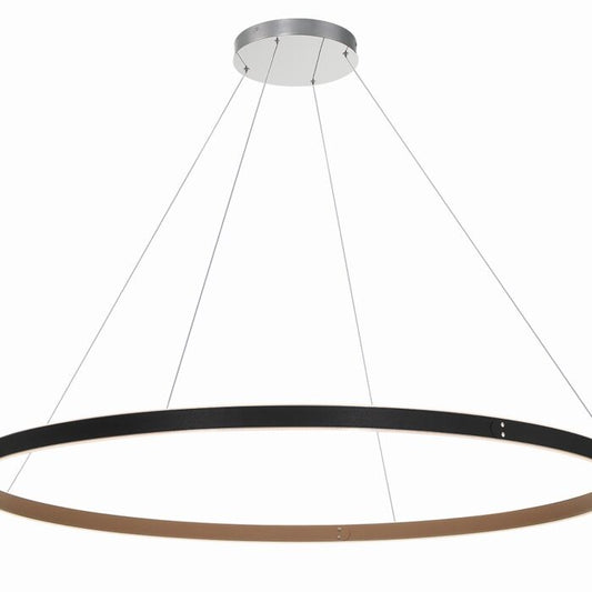 Verdura 1-Light LED Chandelier in Black With Brown