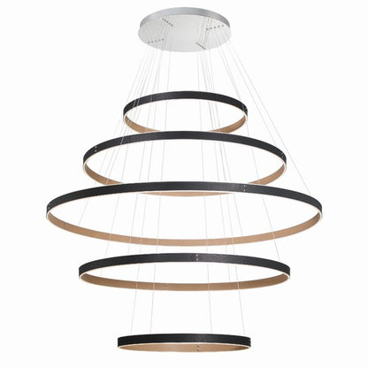 Verdura 1-Light LED Chandelier in Black With Brown