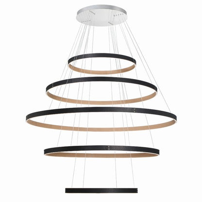 Verdura 1-Light LED Chandelier in Black With Brown