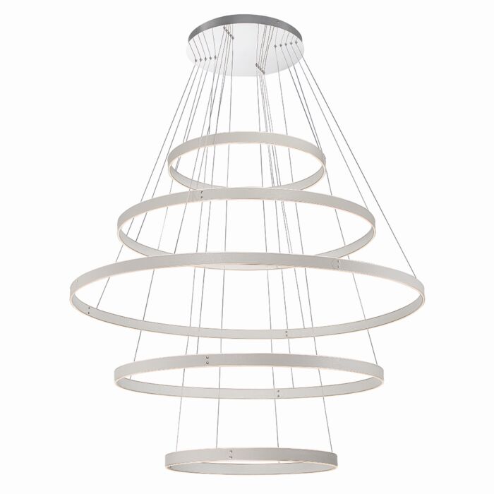 Verdura 1-Light LED Chandelier in Grey With White