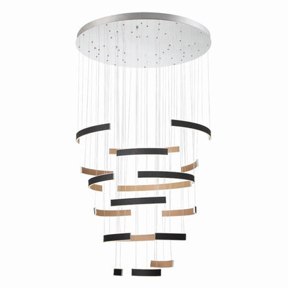 Verdura 1-Light LED Chandelier in Black With Brown