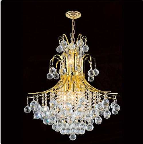 11-Light GoldFinish with Clear-Crystals Chandelier