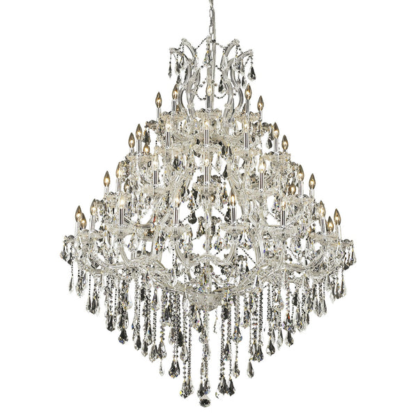 Maria Theresa Chrome Forty-Nine Light 46-Inch Chandelier with Royal Cut Clear Crystal