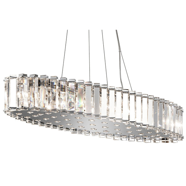 Skye Chrome Oval 12-Light Island Pendant