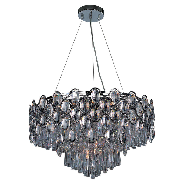 International Jewel Polished Chrome 24-Light Single Pendant