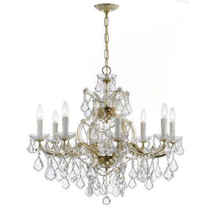 Maria Theresa 9-Light Chandelier in Gold