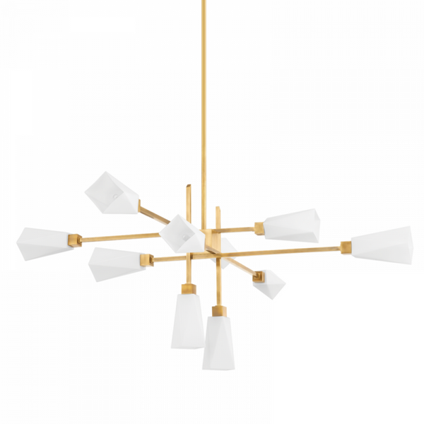 Chandelier, 10-Light, Brass, 62.75"Dia (441-63-VB 94FN)