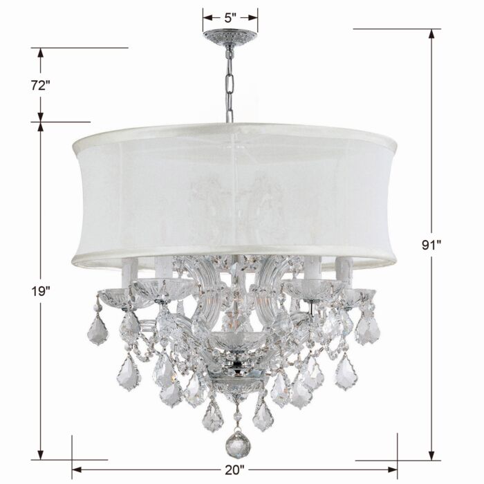 Brentwood 6-Light Mini Chandelier in Polished Chrome