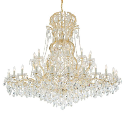 Maria Theresa Chandelier in Gold with Swarovski Strass Crystal Crystals