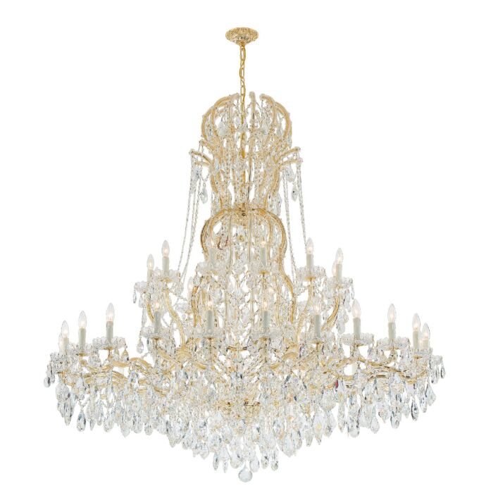 Maria Theresa Chandelier in Gold with Swarovski Strass Crystal Crystals