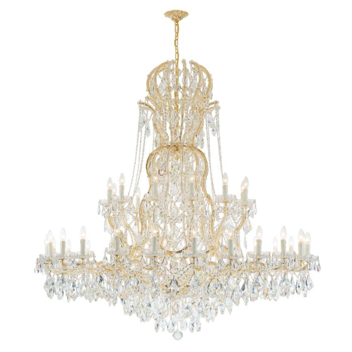 Maria Theresa Chandelier in Gold with Swarovski Spectra Crystal Crystals