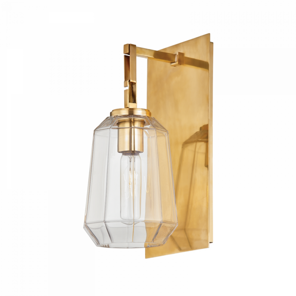 Wall Sconce, 1-Light, Brass, 13.5"H (447-13-VB 94FW)