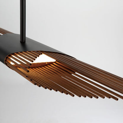 Umura 6-Light LED Chandelier in Black And Aged Gold