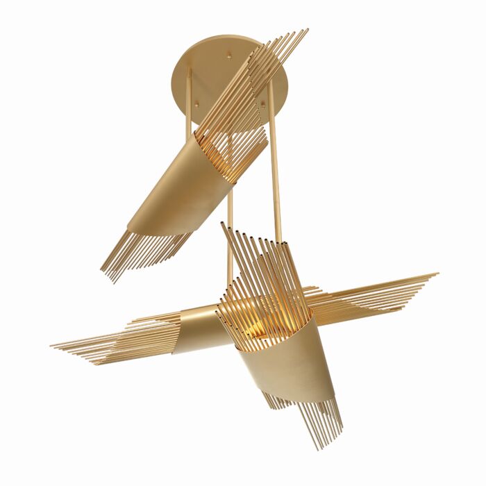 Umura 6-Light LED Chandelier in Gold