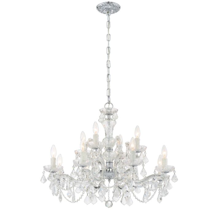 Maria Theresa 12-Light Chandelier in Polished Chrome