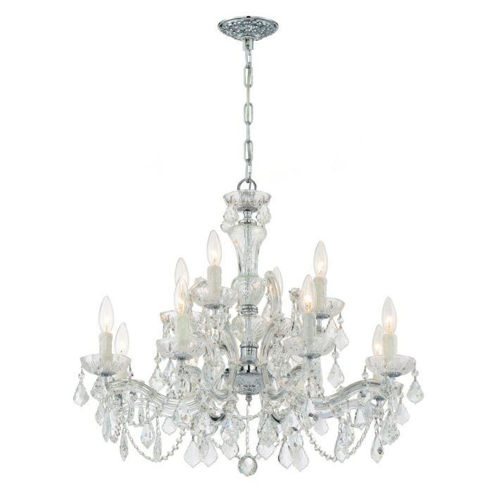 Maria Theresa 12-Light Chandelier in Polished Chrome